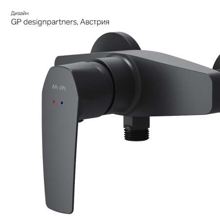 смеситель для душа am.pm gem f90a20022 черный