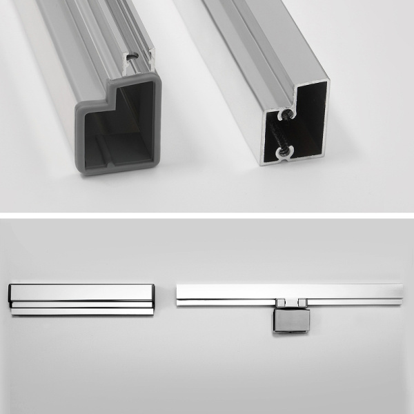 дверь для душевой кабины wasserkraft berkel 120 48p05 профиль хром, стекло прозрачное