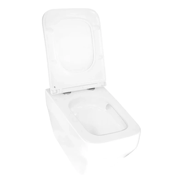 унитаз azario moneo az-0062 uq1 подвесной, безободковый, с сиденьем микролифт, слив "торнадо", 51.5х35.5х36.5 см, белый