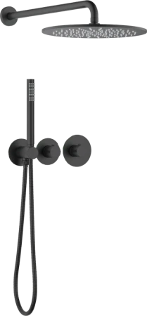 Душевой комплект Timo Saona SX-2359/03SM С ВНУТРЕННЕЙ ЧАСТЬЮ, с термостатом, черный