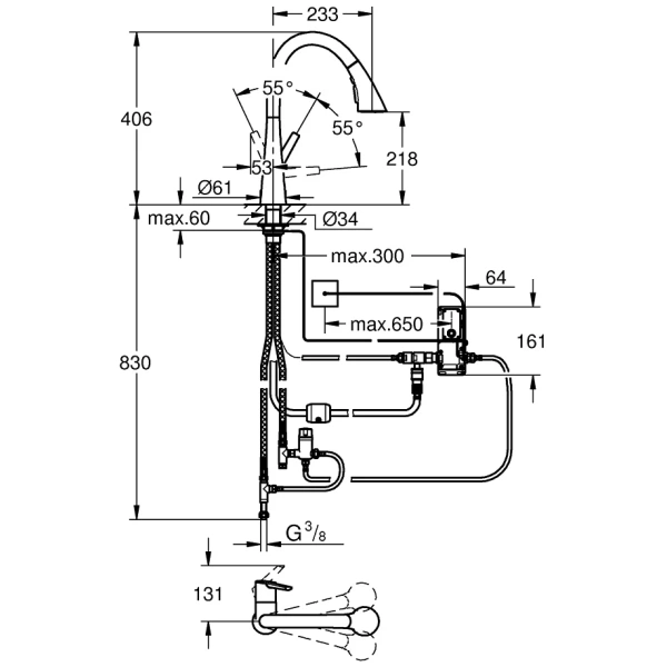 смеситель для кухни grohe zedra 30219dc2