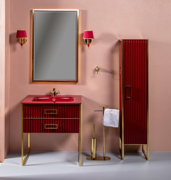 шкаф пенал boheme armadi art monaco 35 r 868-rg-r бордо глянец золото