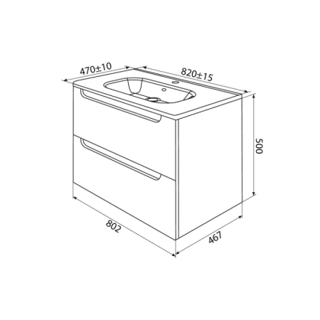 тумба с раковиной iddis edifice 80 edi80w0i95k