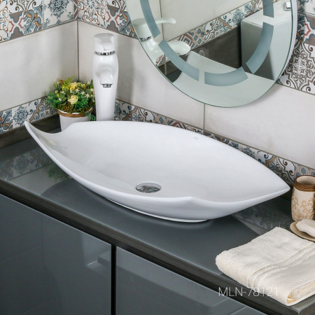 накладная раковина в ванную 72.5 см melana mln-78121