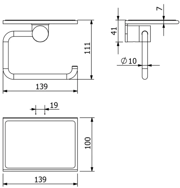 Держатель туалетной бумаги Kludi Vela R 58971N0 брашированное золото