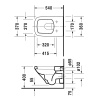 унитаз duravit durastyle 2552090000 подвесной, с креплением, 54х37 см, белый