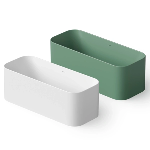 ванна dea design soul dd8658 1700 18 отдельностоящая, solid surface, 170х70х60см., white №18