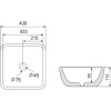 раковина abber rechteck ac2205 43х43 см, накладная, белая