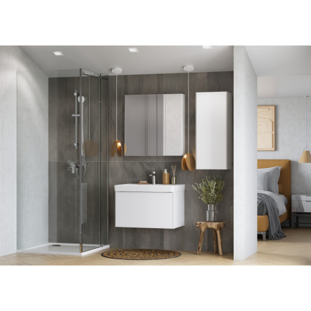 тумба с раковиной белый глянец/белый матовый 70,5 см акватон асти 1a2630k0ax2b0