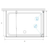 душевой уголок rgw walk in wa-005-1b 110x80 351005118-14 профиль черный, стекло прозрачное