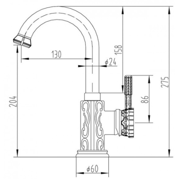 смеситель для раковины zorg antic a 113u-br
