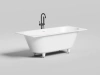 Ванна из искусственного камня Salini Ornella Axis Kit 103511G 180x80х60 см, wdtn белый глянцевый