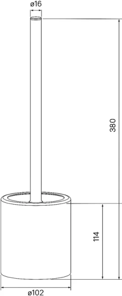 Ёршик для унитаза Iddis BRU02POi47 хром