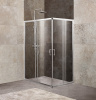 душевой уголок belbagno unique 115х90 unique-ah-2-100/115-75/90-c-cr профиль хром, стекло прозрачное