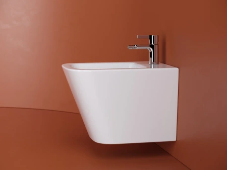 биде ceramicanova union cn4010 подвесное, белое