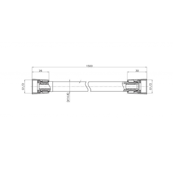 душевой шланг bravat p72120bw-eng черный матовый
