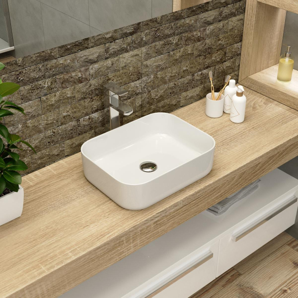 раковина накладная point меркурий 50 pn43832, белая