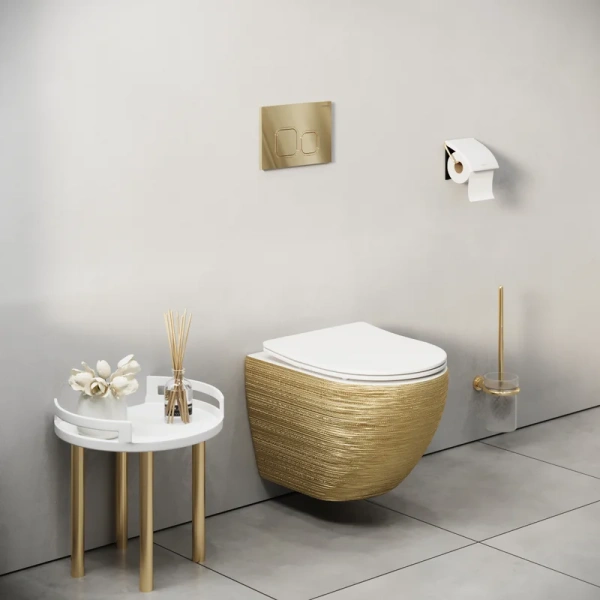 клавиша для инсталляции grossman cosmo 700.k31.02.300.300 для унитаза, пластик, золото глянцевое