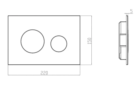 кнопка смыва для инсталляции splendy stable rest sr302tmw для унитаза, пластик, цвет белый
