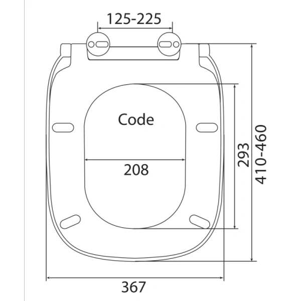 сиденье berges дюропласт code so крепление микролифт, быстросъем, металл