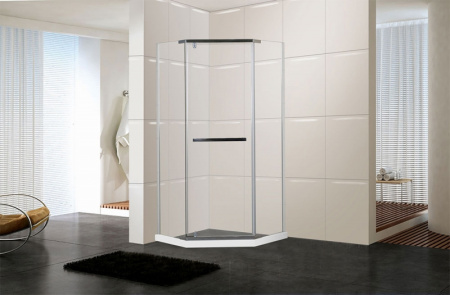 душевой уголок cerutti spa chika zp101t 100×100 профиль хром, стекло прозрачное