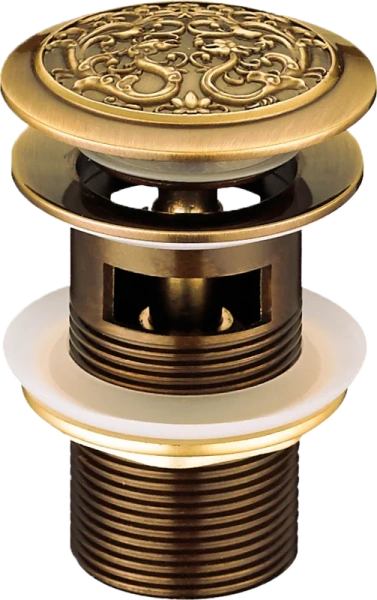 Донный клапан для раковины Lemark Jasmine LM6680B с переливом, бронза