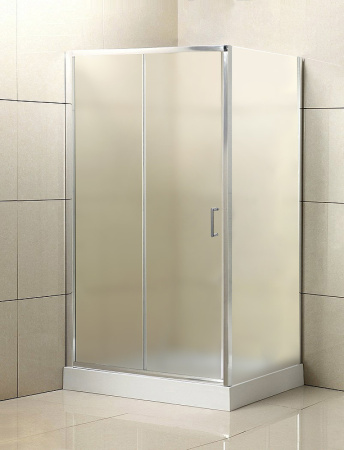 душевой уголок belbagno uno 110×80 uno-ah-1-110/80-p-cr профиль хром, стекло рифленое