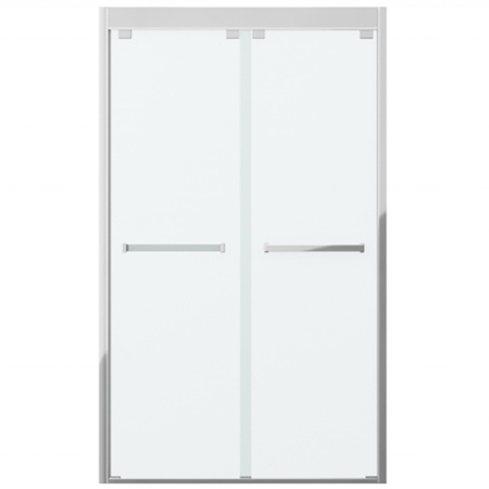 Дверь для душевой кабины в нишу Bravat Stream 120 BD120.4203S профиль хром, стекло прозрачное