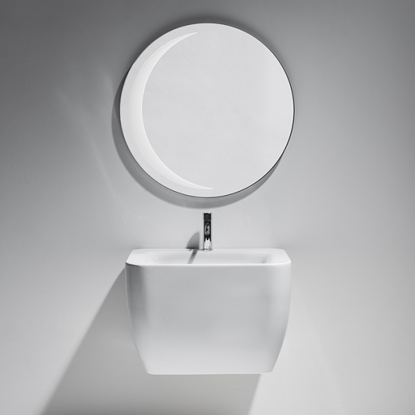 зеркало simas henges hes04 круглое mezzaluna, с подсветкой