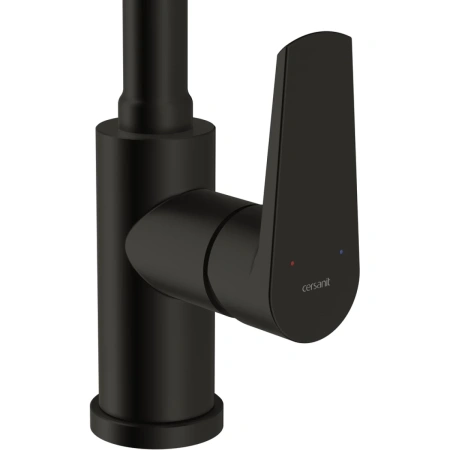 смеситель для кухни cersanit moduo a68230 с гибким изливом, черный матовый