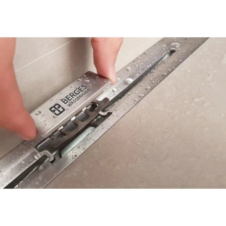 душевой лоток berges simpel 1000 091113 с решеткой хром глянец