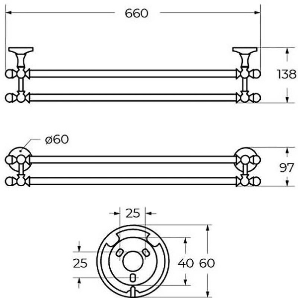 Полотенцедержатель Art&Max Antic Crystal AM-2648SJ-Do