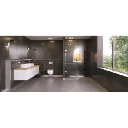 душевой лоток berges wall 1000 091057 с решеткой хром глянец