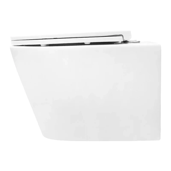 унитаз azario nove az-9312t подвесной, безободковый, с сиденьем микролифт, слив "торнадо", 53х36х36.5 см, белый