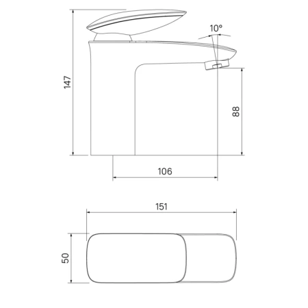 смеситель для раковины iddis stone stosb00i01 цвет хром