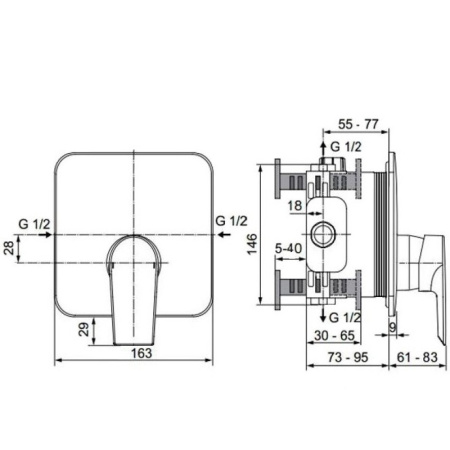 cмеситель для душа ideal standard tesi a6585aa