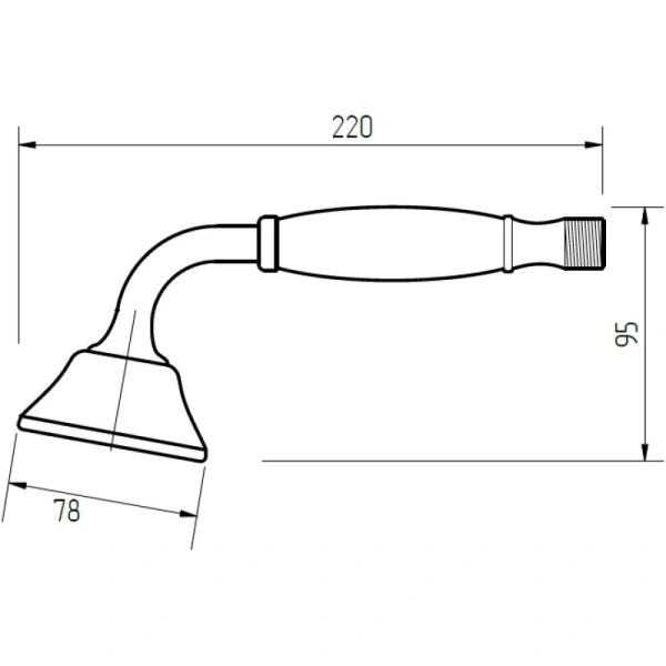 душевая лейка 78 мм migliore provance ml.pro-8806.do