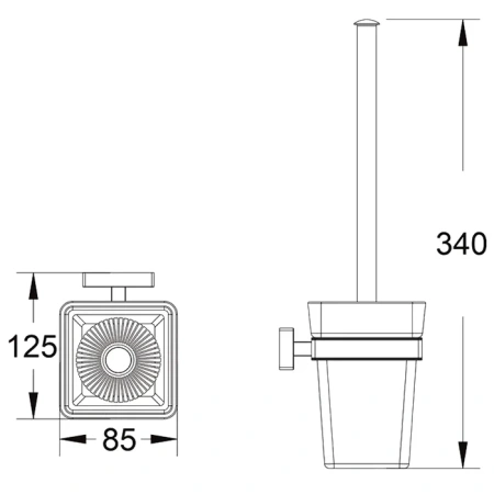 ёршик для унитаза shevanik sg56 sg5600 хром