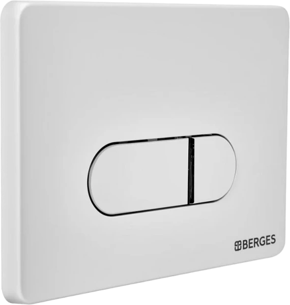 клавиша для инсталляции berges novum d4 040034 для унитаза, абс-пластик, soft touch белая глянцевая