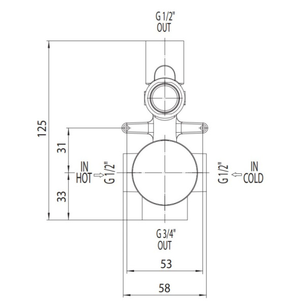 внутренняя часть bossini z00005 на 2 потребителя