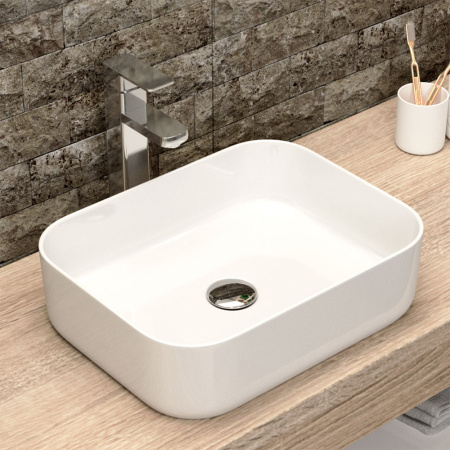 раковина накладная point меркурий 50 pn43832, белая