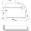 душевой поддон grossman 120×90 gr-41210920r белый