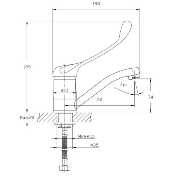 смеситель для раковины haiba hb4554-2