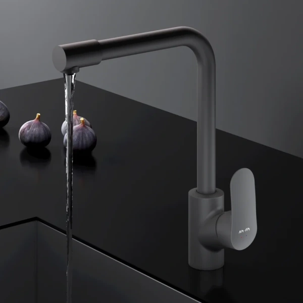 смеситель для кухни am.pm like f8005722, цвет черный матовый