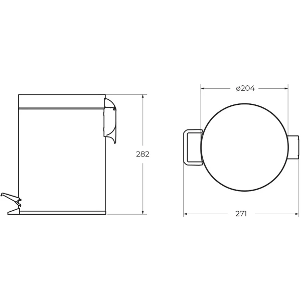 Мусорное ведро Cezares Olimp OLIMP-BSC-02 5,3л, с педалью, бронза