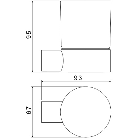 стакан для зубных щеток aquatek лира aq4404cr хром