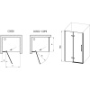 душевая дверь ravak cool cosd2-120 x0vvgc300z1 профиль черный стекло transparent