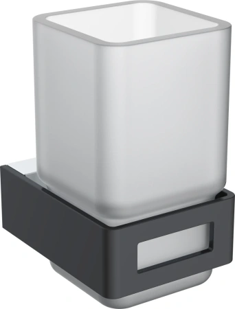 Стакан для зубных щеток Boheme Q 10944-CR-B Черный Хром