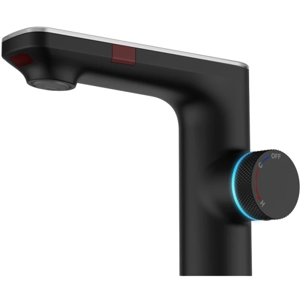 смеситель для раковины berges morans 076002 с термостатом черный матовый