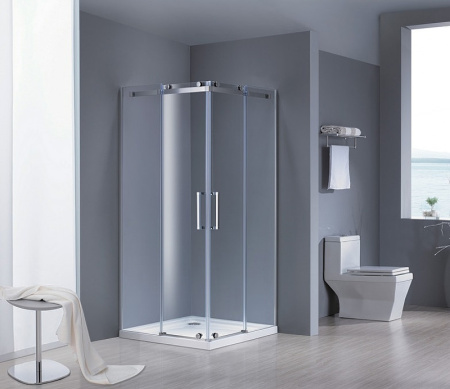душевой уголок grossman cosmo gr-1090 90×90x190 см, профиль хром, стекло прозрачное